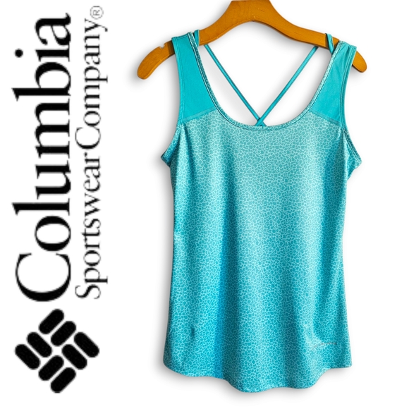 Columbia Tops - Columbia Women's Teal Patterned Tank Top